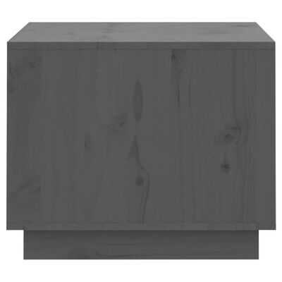 vidaXL Mesa de centro madera maciza de pino gris 120x50x40,5 cm