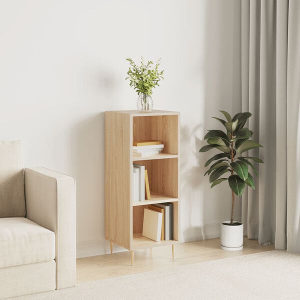 vidaXL Aparador de madera de ingenier&iacute;a roble Sonoma 34,5x32,5x90 cm