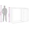 vidaXL Cobertizo de jardín leña marrón acero galvanizado 245x98x159cm