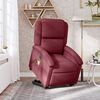 vidaXL Sill&oacute;n de masaje elevable el&eacute;ctrico tela rojo tinto