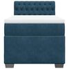 vidaXL Cama box spring con colch&oacute;n terciopelo azul oscuro 90x200 cm
