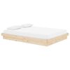 vidaXL Estructura de cama sin colch&oacute;n madera maciza 140x190 cm
