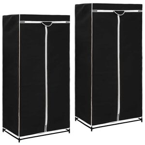 vidaXL Armarios 2 unidades negro 75x50x160 cm