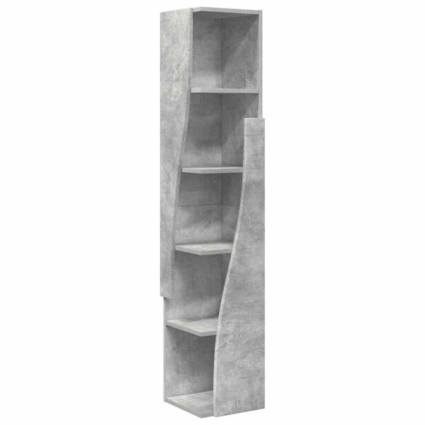 vidaXL Armario de esquina Gris Concreto 27,5x27x140cm