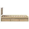 vidaXL Estructura de cama con cabecera Roble Sonoma 90 x 190 cm