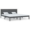vidaXL Estructura de cama de madera maciza de pino gris 200x200 cm