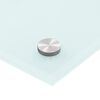 vidaXL Protecci&oacute;n salpicaduras cocina vidrio templado color leche 90x50 cm