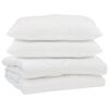 vidaXL Edred&oacute;n con almohada 3 uds. Microfibra