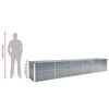 vidaXL Arriate de jard&iacute;n de acero galvanizado gris 480x80x77 cm