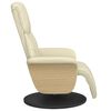 vidaXL Sill&oacute;n reclinable con reposapi&eacute;s cuero sint&eacute;tico color crema