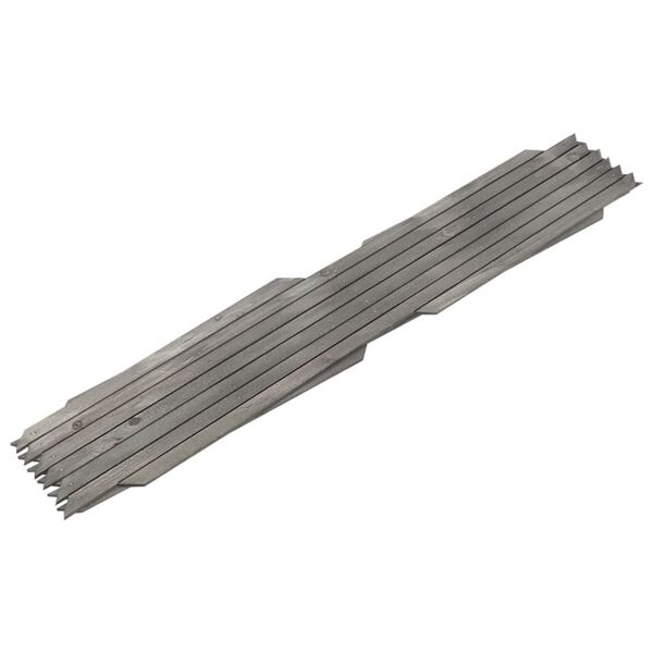 vidaXL Vallas enrejado 5 uds madera maciza de abeto gris 180x60 cm
