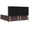 vidaXL Cama tipo Box Spring Marr&oacute;n Oscuro 200 x 200 cm tela