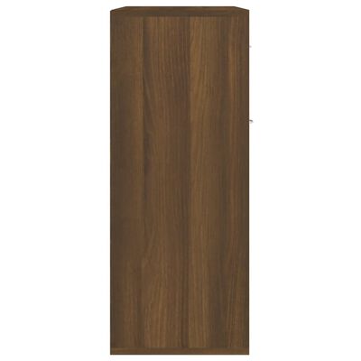 vidaXL Aparador de madera contrachapada marrón roble 60x30x75 cm