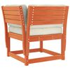 vidaXL Set de sofás jardín 5 pzas con cojines madera pino marrón cera