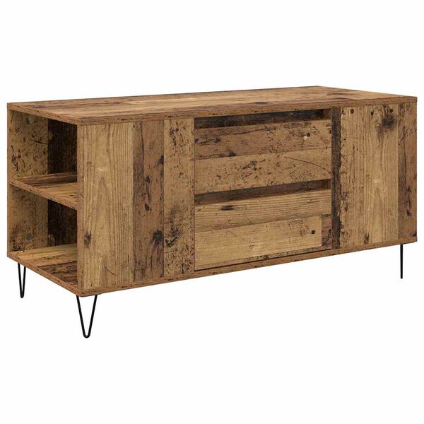 vidaXL Mesa de Caf&eacute; con caj&oacute;n Madera envejecida 102 x 44,5 x 50 cm
