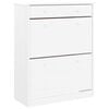 vidaXL Zapatero ALTA madera maciza de pino blanco 77x35x96 cm