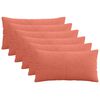 vidaXL Funda de almohada 6 pcs ALMELO Rojo Naranja 40 x 80 cm pana