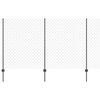vidaXL Cerca de eslabones de cadena con poste 25 x 1,4 m Gris Malla