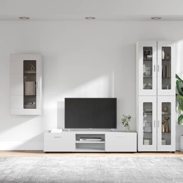 vidaXL Conjunto de mueble de TV con caj&oacute;n FLORIN Madera de ingenier&iacute;a