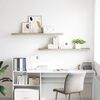 vidaXL Estantes flotantes pared 2 uds color roble MDF 120x23,5x3,8cm