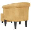 vidaXL Sill&oacute;n con taburete cuero sint&eacute;tico dorado