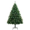 vidaXL Árbol de Navidad artificial con bisagras y soporte 150 cm