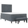 vidaXL Cama tipo Box Spring Gris oscuro 120 x 200 cm Terciopelo
