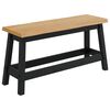 VidaXL Banca de Comedor EKAI Negro 91,5 x 29 x 45,5 cm