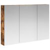 vidaXL Armario con espejo de ba&ntilde;o Roble ahumado 100 x 14,5 x 70 cm