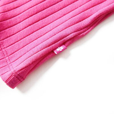 Camiseta infantil manga larga de punto elástico rosa brillante 92