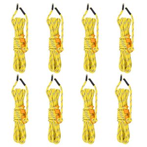 vidaXL Cuerda de vientos con tensores reflectantes 8 piezas 4 m 4 mm