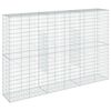vidaXL Cesta de gaviones con cubierta hierro galvanizado 300x50x200 cm