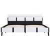 vidaXL Estructura de cama con LED cuero sintético blanco 160x200 cm