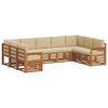 vidaXL Conjunto de Sof&aacute; Seccional con coj&iacute;n 9 pcs Natural y Beige