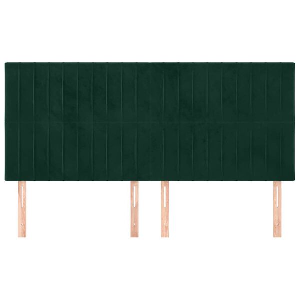 vidaXL Cabecero Terciopelo Verde Oscuro 180x5x118/128 cm