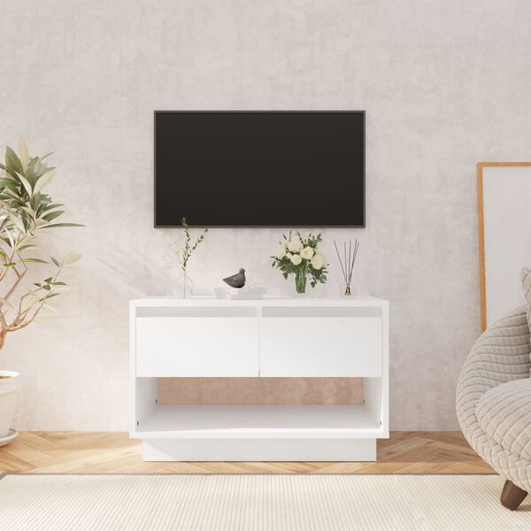 vidaXL Mueble para TV madera contrachapada blanco 70x41x44 cm