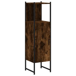 vidaXL Armario de ba&ntilde;o madera ingenier&iacute;a roble ahumado 33x33x120,5 cm