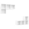 vidaXL Muebles de sal&oacute;n de pared 4 piezas blanco y roble Sonoma