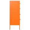 vidaXL Armario de cajones de acero naranja 80x35x101,5 cm