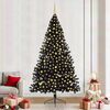 vidaXL &Aacute;rbol de Navidad Artificial Preiluminado Negro 240 cm PVC