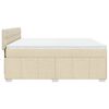 vidaXL Cama box spring con colch&oacute;n tela color crema 180x200 cm
