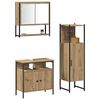 vidaXL Juego de muebles de ba&ntilde;o 3 pcs Marr&oacute;n Madera contrachapada