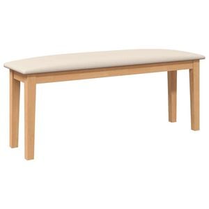 vidaXL Banco 110 cm Madera Maciza Caucho