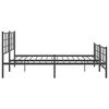 vidaXL Estructura cama sin colchón con estribo metal negro 183x213 cm