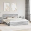 vidaXL Estructura de cama Gris Sonoma 200 x 200 cm Madera Ingenieril