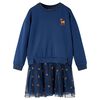 vidaXL Vestido infantil de manga larga azul marino 104