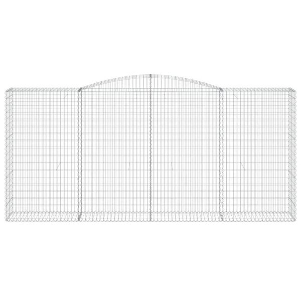 vidaXL Cestas de gaviones 3 uds forma de arco hierro 400x50x180/200 cm