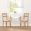 vidaXL Sillas de comedor con cojines 2uds madera maciza natural caucho