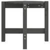 vidaXL Mesa de centro de madera maciza de pino gris &Oslash;52,5x45 cm