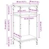 vidaXL Mesa lateral Roble Negro 40 x 30 x 75 cm Madera de ingenier&iacute;a